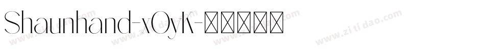 Shaunhand-xOyK字体转换