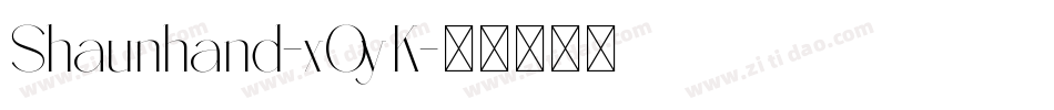 Shaunhand-xOyK字体转换