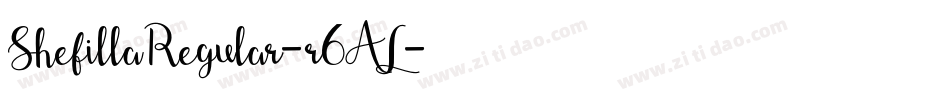 ShefillaRegular-r6AL字体转换