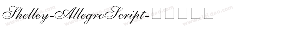 Shelley-AllegroScript字体转换