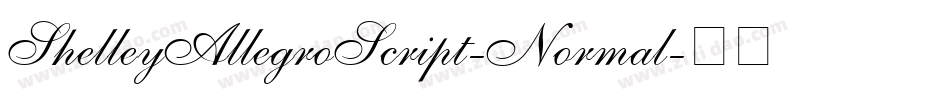ShelleyAllegroScript-Normal字体转换