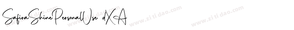 SafiraShinePersonalUse-dXA7字体转换