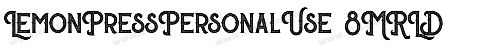 LemonPressPersonalUse-8MRLD字体转换