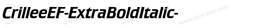 CrilleeEF-ExtraBoldItalic字体转换