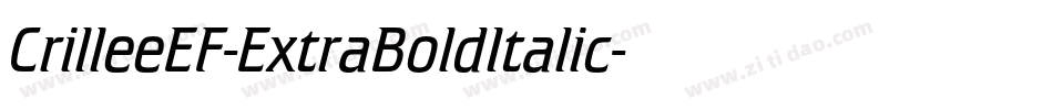 CrilleeEF-ExtraBoldItalic字体转换