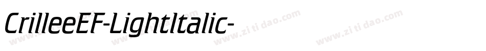 CrilleeEF-LightItalic字体转换