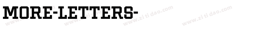 More-Letters字体转换