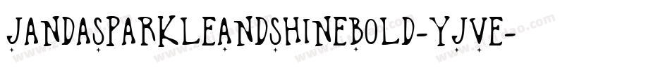 JandaSparkleAndShineBold-yJVe字体转换
