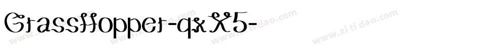 GrassHopper-qxX5字体转换