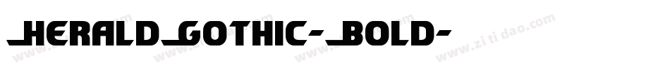 HeraldGothic-Bold字体转换