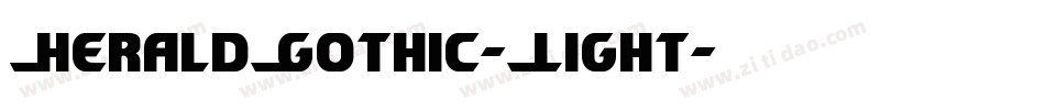 HeraldGothic-Light字体转换