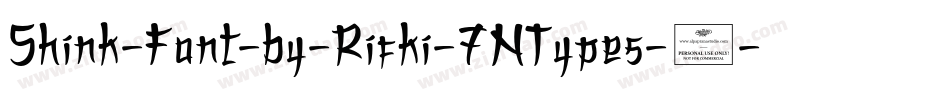 Shink-Font-by-Rifki-7NTypes-2字体转换