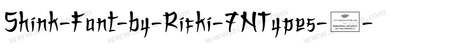 Shink-Font-by-Rifki-7NTypes-2字体转换