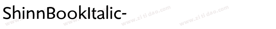 ShinnBookItalic字体转换