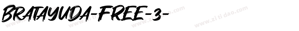 Bratayuda-FREE-3字体转换