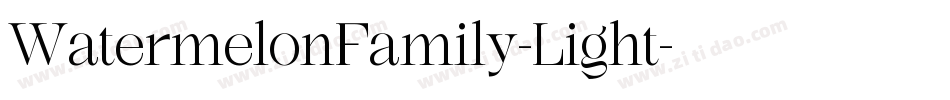 WatermelonFamily-Light字体转换