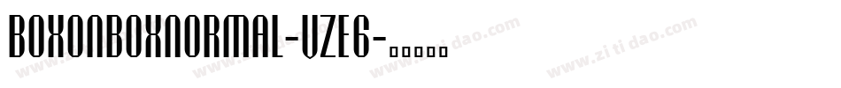 BoxonboxNormal-Vze6字体转换