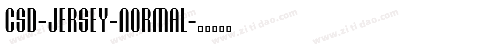 CSD-JERSEY-Normal字体转换