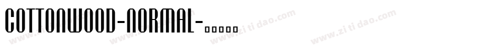 Cottonwood-Normal字体转换