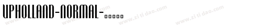 Upholland-Normal字体转换
