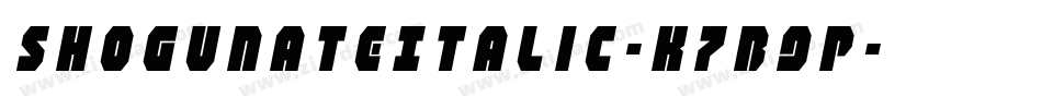 ShogunateItalic-K7B9p字体转换