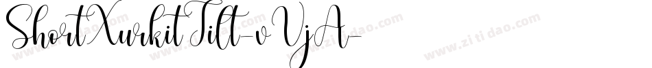 ShortXurkitTilt-vVjA字体转换