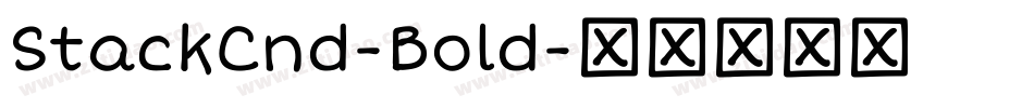 StackCnd-Bold字体转换