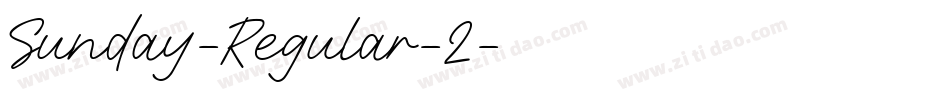Sunday-Regular-2字体转换