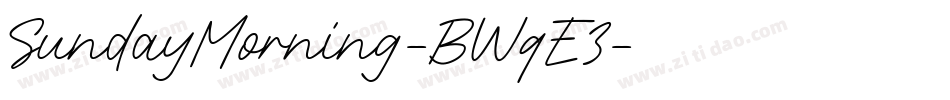 SundayMorning-BWqE3字体转换