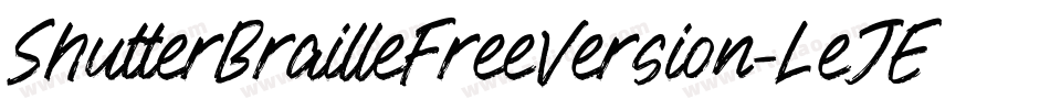 ShutterBrailleFreeVersion-LeJE字体转换 ShutterBrailleFreeVersion-LeJE字体转换