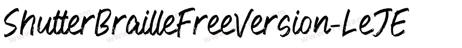 ShutterBrailleFreeVersion-LeJE字体转换 ShutterBrailleFreeVersion-LeJE字体转换