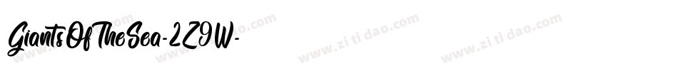GiantsOfTheSea-2Z9W字体转换