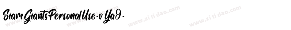 SiamGiantsPersonalUse-vYa9字体转换