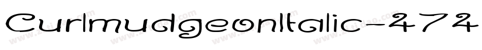CurlmudgeonItalic-474D字体转换