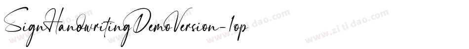 SignHandwritingDemoVersion-1opv字体转换