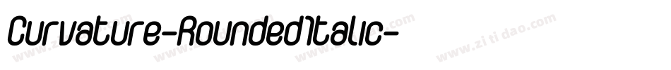 Curvature-RoundedItalic字体转换