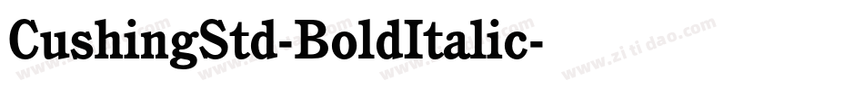 CushingStd-BoldItalic字体转换