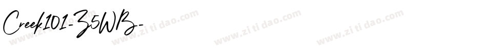 Creek101-Z5WB字体转换