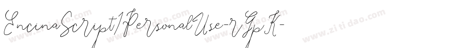 EncinaScript1PersonalUse-rGpK字体转换