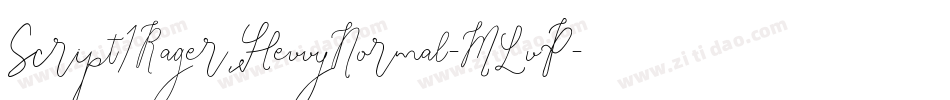 Script1RagerHevvyNormal-MLvP字体转换