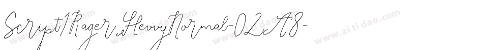 Script1RagerHevvyNormal-O2A8字体转换