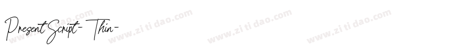 PresentScript-Thin字体转换