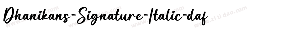 Dhanikans-Signature-Italic-dafont-2字体转换