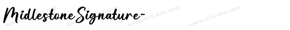 MidlestoneSignature字体转换