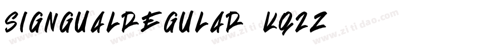 SigngualRegular-Kq2Z字体转换