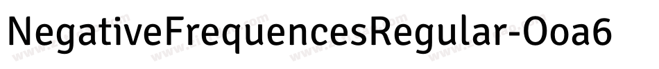 NegativeFrequencesRegular-Ooa6字体转换