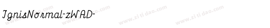 IgnisNormal-zWAD字体转换