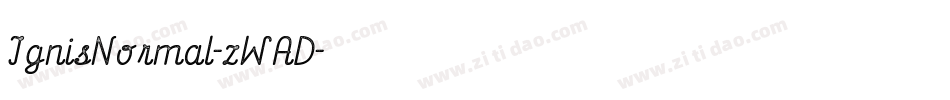 IgnisNormal-zWAD字体转换