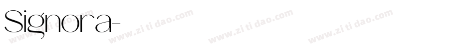 Signora字体转换