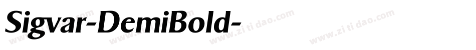 Sigvar-DemiBold字体转换